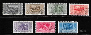 1932 Regno Garibaldi serietta 7 val. usati P. O.