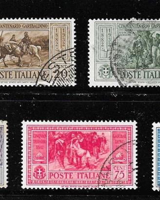 1932 Regno Garibaldi serietta 7 val. usati P. O.