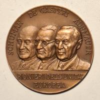Schumann De Gasperi, Adenauer, medaglia in bronzo