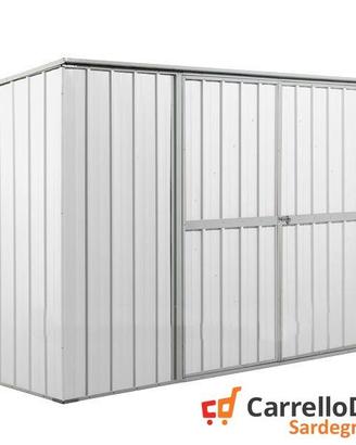 Casetta giardino in Acciaio 345x186cm 6mq bianco
