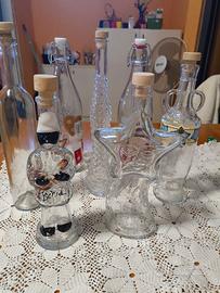 bottiglie  di varie forme 
