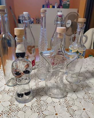 bottiglie  di varie forme 