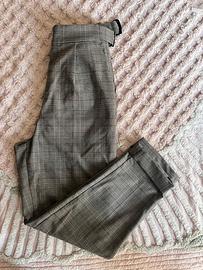 Pantaloni a quadri e vita alta H&M