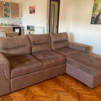 Divano con penisola in alcantara COME NUOVO