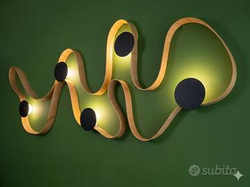 Lampada Scultura Design 4m - Legno Curvato