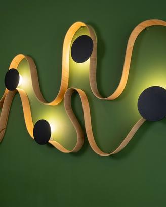 Lampada Scultura Design 4m - Legno Curvato