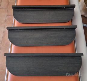 Set 7 mensole in legno wenge'