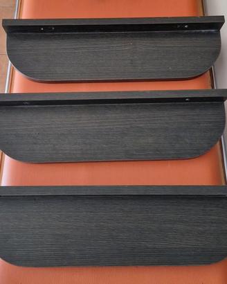 Set 7 mensole in legno wenge'