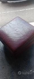 pouf in vera pelle 