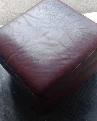 pouf in vera pelle 