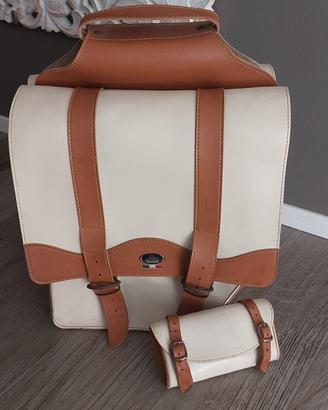 Borsa per bicicletta portapacchi in pelle 
