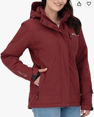  Parka Deproc Impermeabile color Vino Tg. 48 Donna