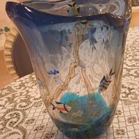 VASO ACQUARIO - CON PESCI - VETRO DI MURANO ORIGIN