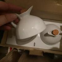 AD trend set oliera con vassoio in porcellana