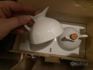 AD trend set oliera con vassoio in porcellana