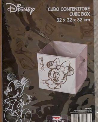 Cubo contenitore con manici Disney Minnie NUOVO