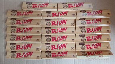 20 pacchetti nuovi cartine lunghe marca raw
