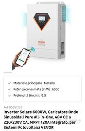 Inverter Solare VEVOR 6000W All-in-One EM6200