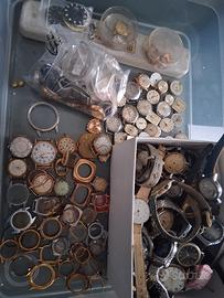 mega lotto di ricambi  per orologi