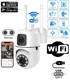 Telecamera wifi doppia camera controllo da app