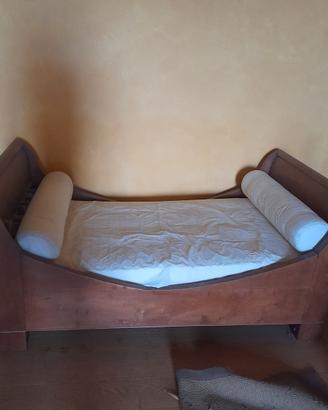 LETTO A BARCA IN LEGNO, modernariato