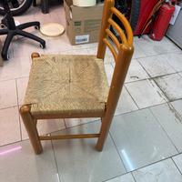 Sedie da cucina legno masiccio sedita in paglia