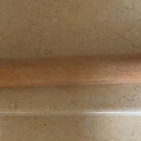 Mattarello in legno massello gigante manico fisso