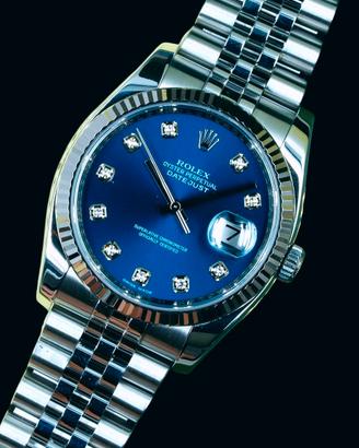 Rolex DJ 36 116234 blu diamanti 2011 like new full