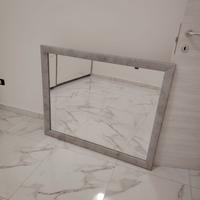 Specchiera camera da letto effetto cemento 120 x80