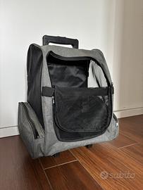 Trasportino zaino/trolley per gatti