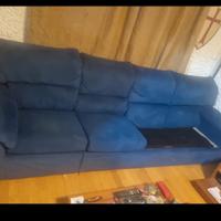 Divano letto componibile in alcantara