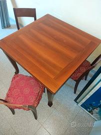 Tavolo quadrato allungabile noce