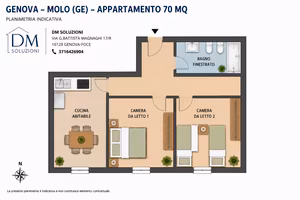 Zona molo luminoso trilocale ristrutturato