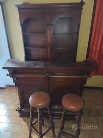 mobile bar vintage in legno massiccio 