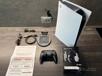 PlayStation 5 1TB disc + cuffie + gioco