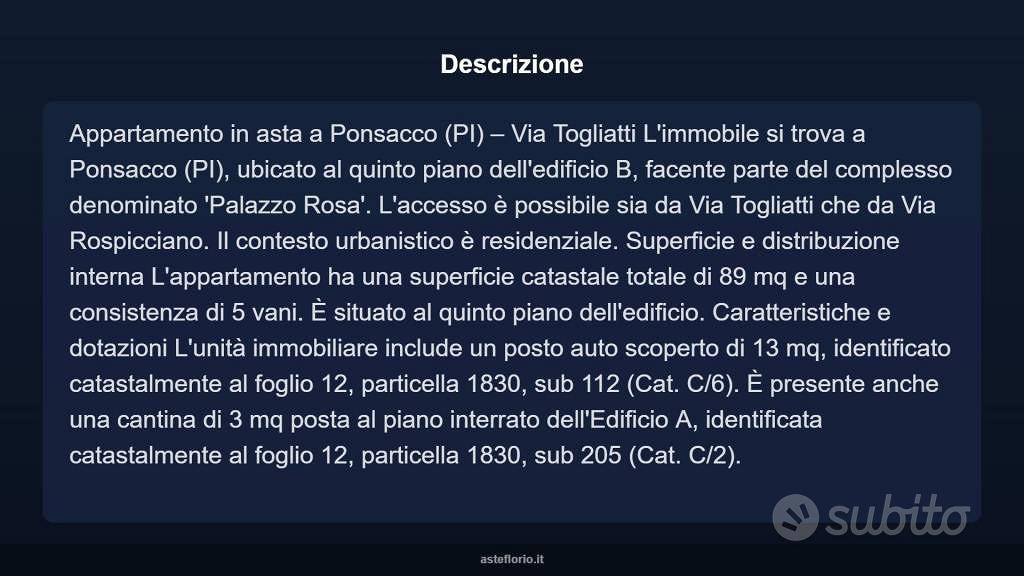 Appartamento – Ponsacco, Le Melorie - Vista 3