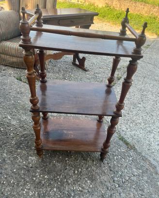 carrelino in legno 3 ripiani