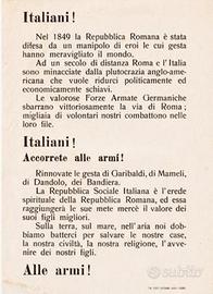 RSI RSI Volantino di propaganda - ITALIANI!
