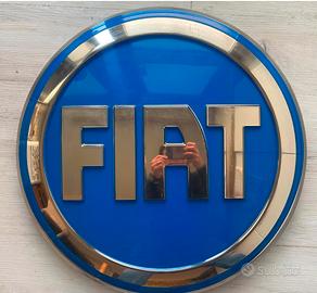 Targa insegna publicitaria Fiat anni 90 plastica