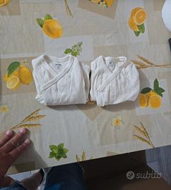 Coppia di Body Bimbo/a Chiusura a Fascia 6 Mesi Be