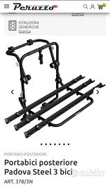 Porta Biciclette Padova Steel 3 posti