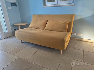 Divano letto reclinabile senape 150
