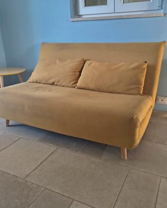Divano letto reclinabile senape 150