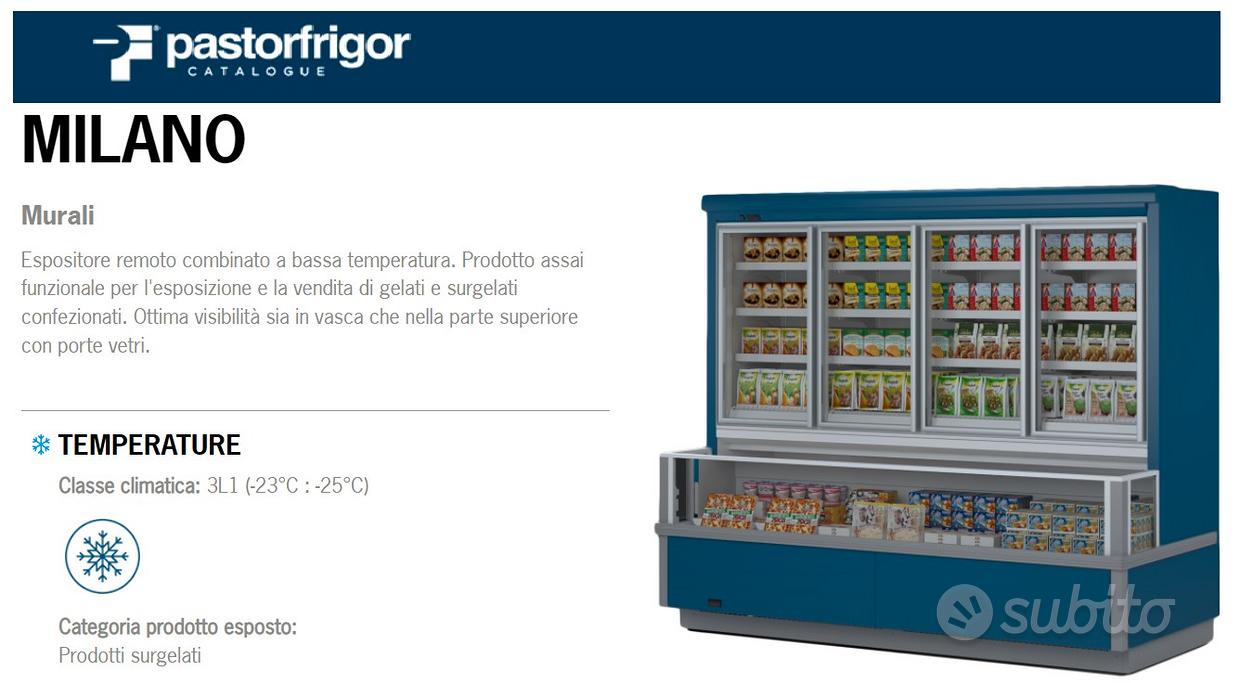 Banco Frigo ventilato con 3 porte a vetri -2 +8°C