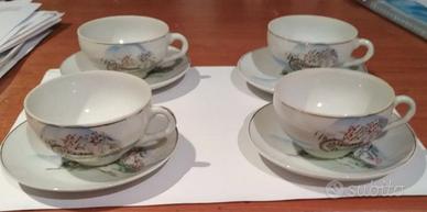 Servizio da Caffe' x 4 Vintage Porcellana Japan