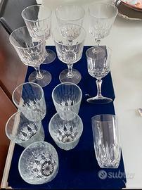 Servizio 12 bicchieri in cristallo, anni ?70