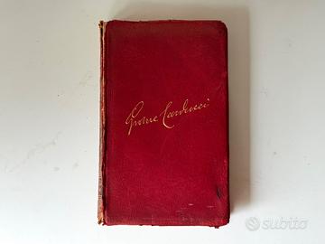 Libro antiquariato con poesie di Giosuè Carducci