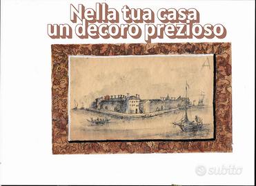 Veduta laguna di Venezia copia antico disegno