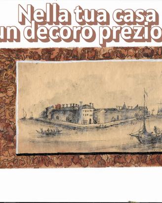 Veduta laguna di Venezia copia antico disegno