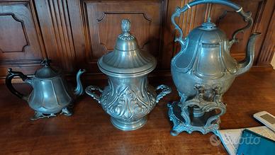 Set da the in peltro